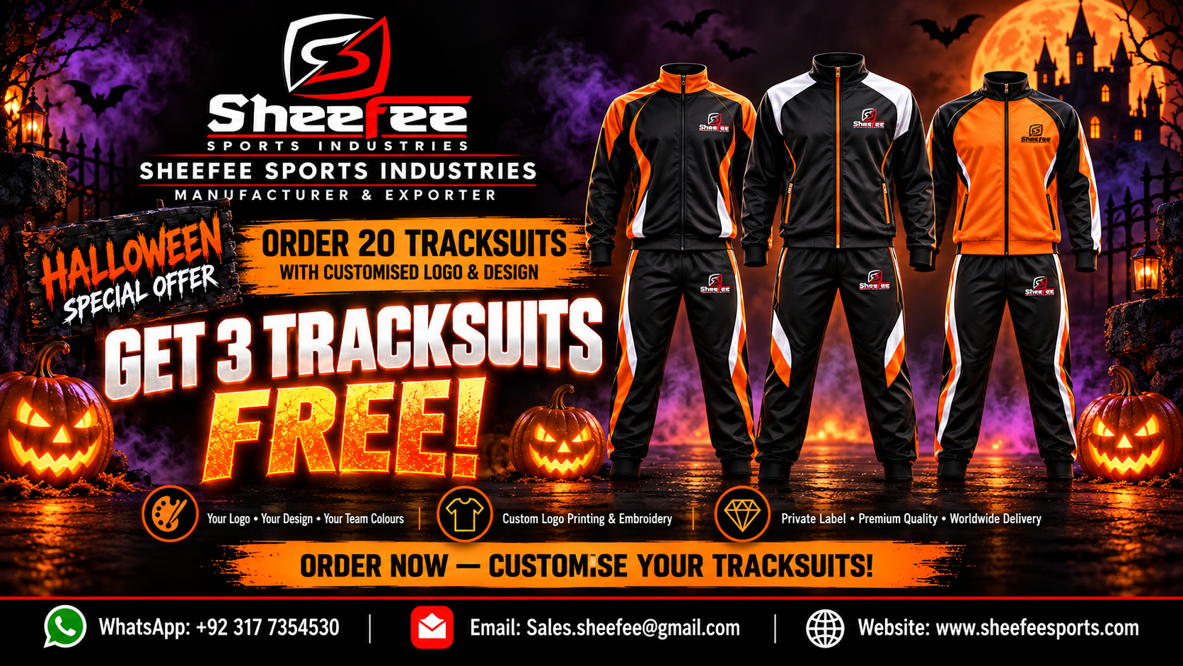 Halloween Special Offer tracksuits